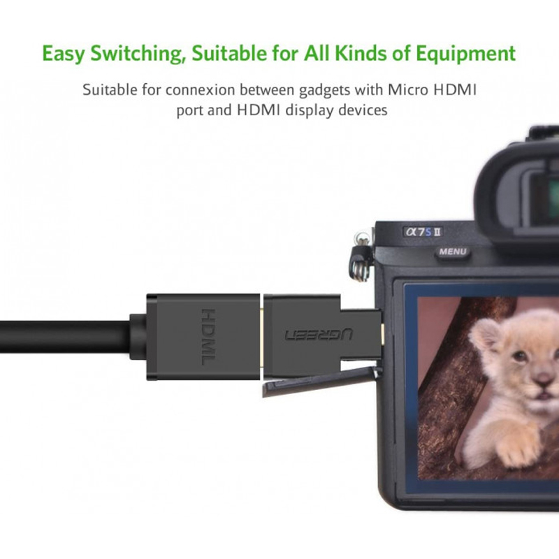 Micro HDMI to HDMI female adapter