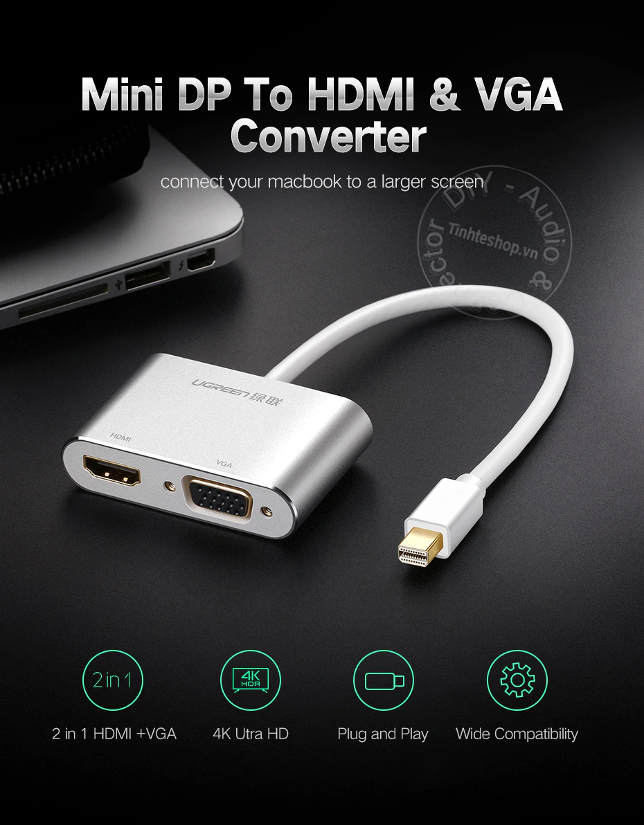 Mini Displayport to HDMI VGA 4K