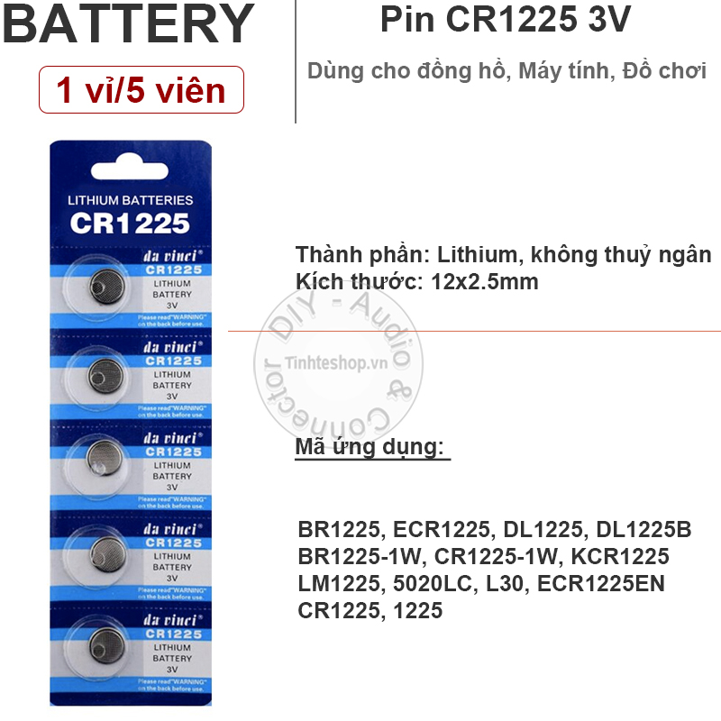 Pin cúc áo CR1225