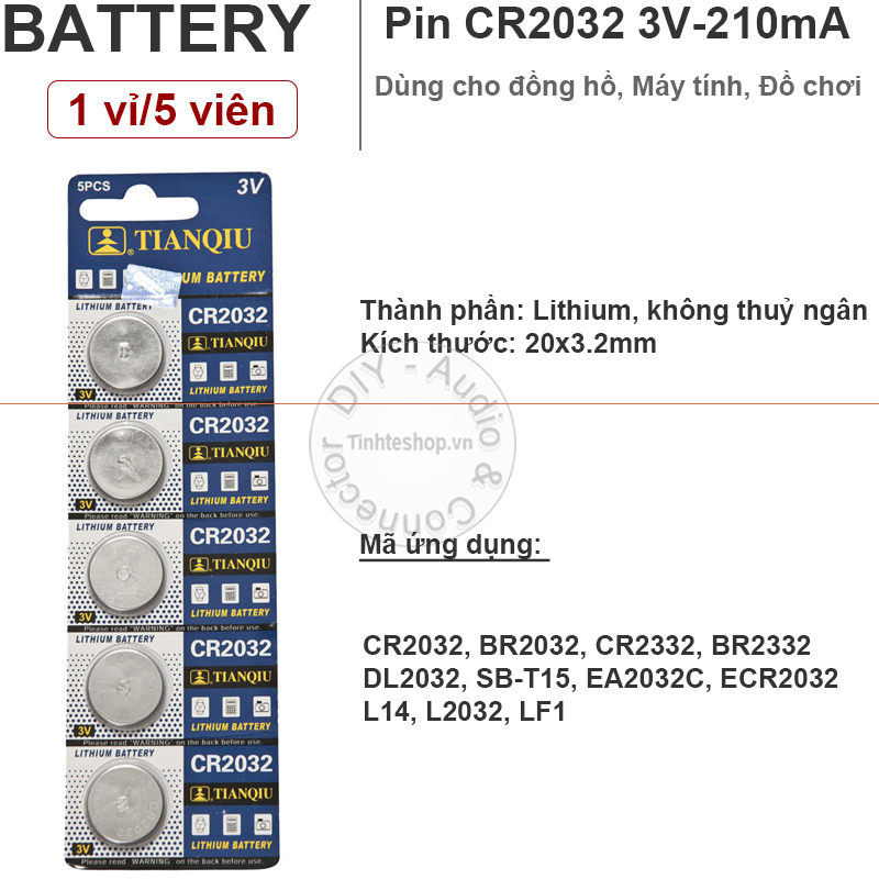Pin bios máy tính CR2032