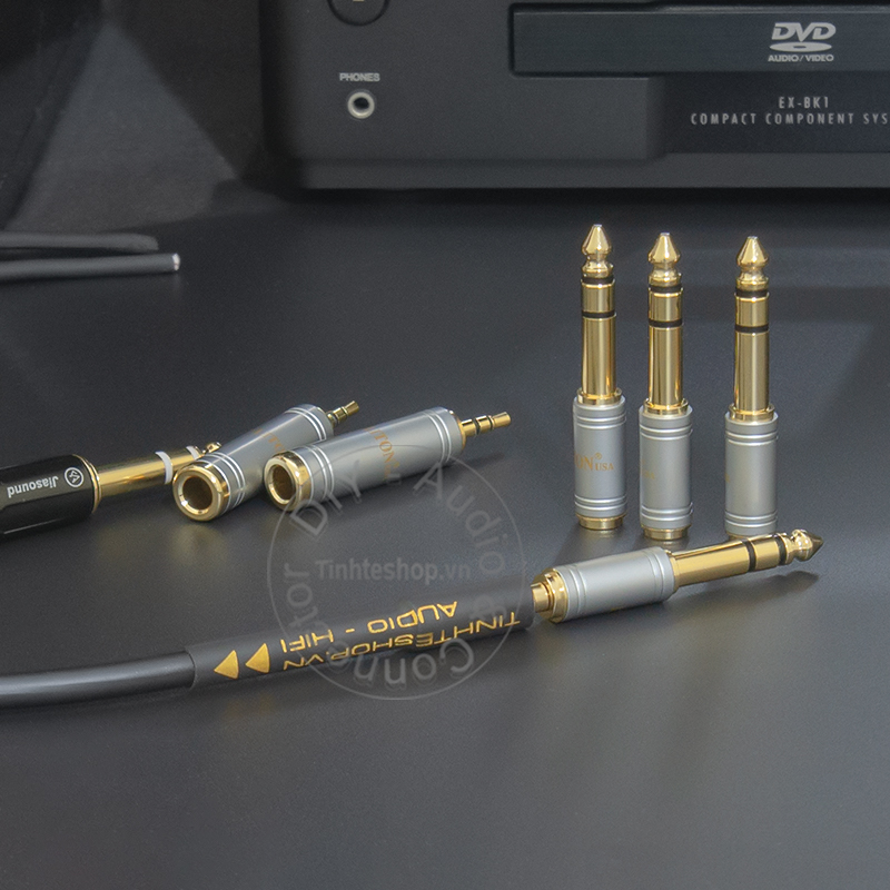 6.35mm male to 3.5mm female stereo adapter