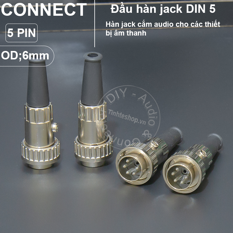 5-pin audio plug for European amplifier