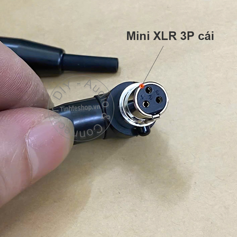 90 degree mini XLR audio plug