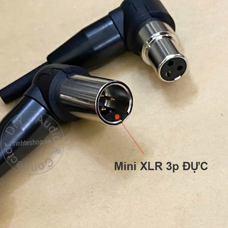 90 degree mini XLR audio plug