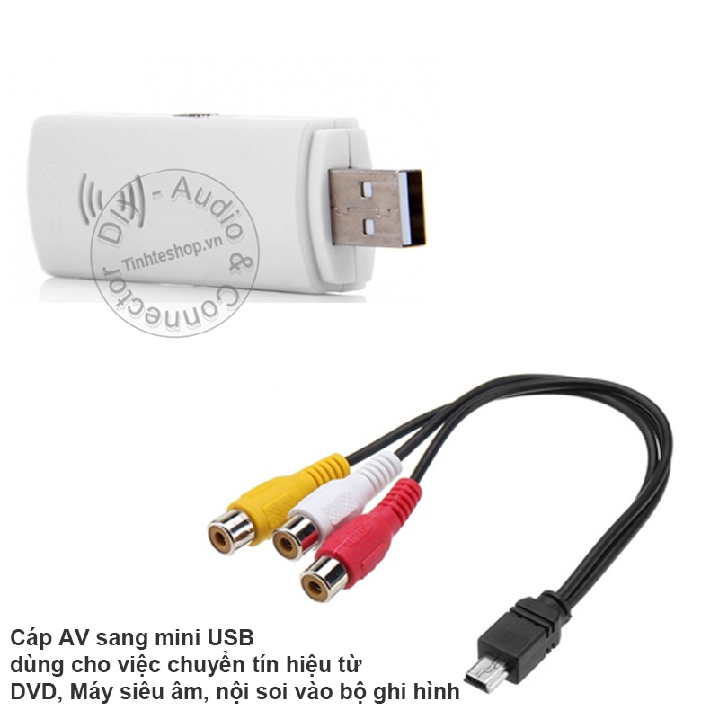 USB capture cổng AV cho máy Siêu âm Nội soi Camera DVD DVB T2