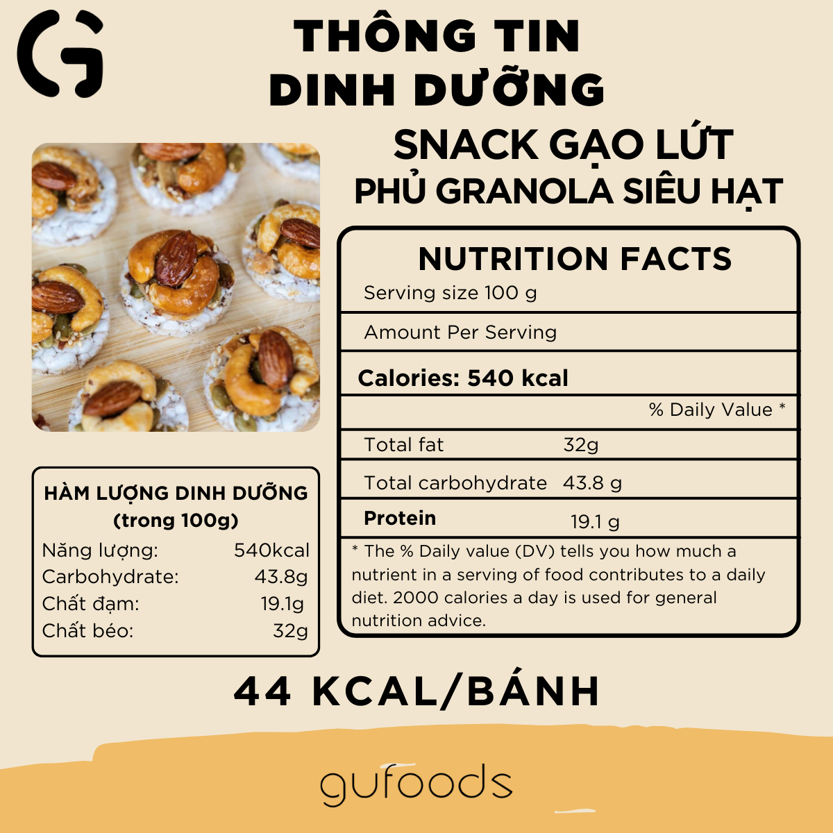 Snack phủ hạt