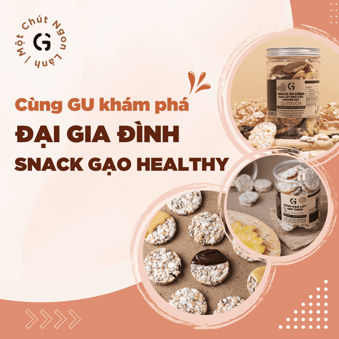 Snack gạo lứt nguyên chất