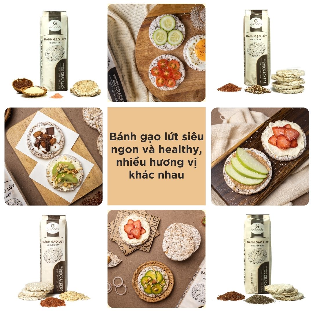 Bánh gạo lứt siêu ngon và healthy, nhiều hương vị khác nhau