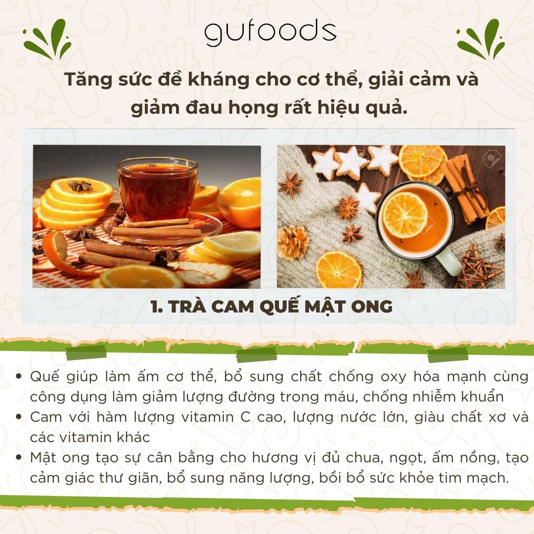 Trà cam quế mật ong