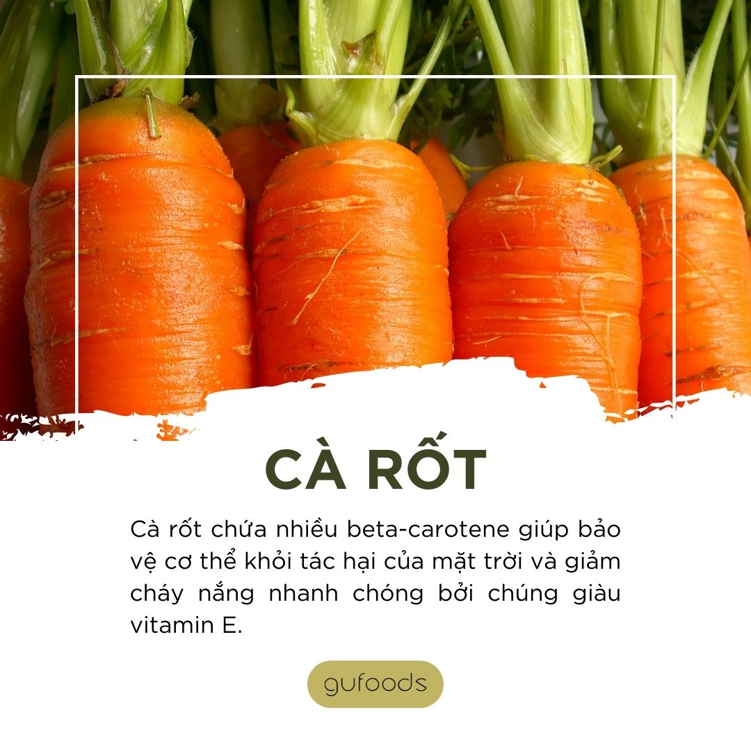 Chống nắng với cà rốt