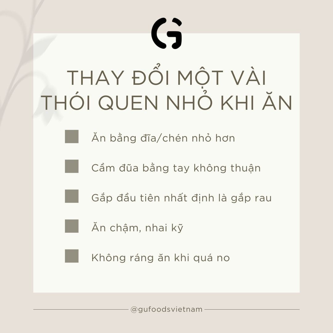 Thay đổi một vài thói quen nhỏ khi ăn