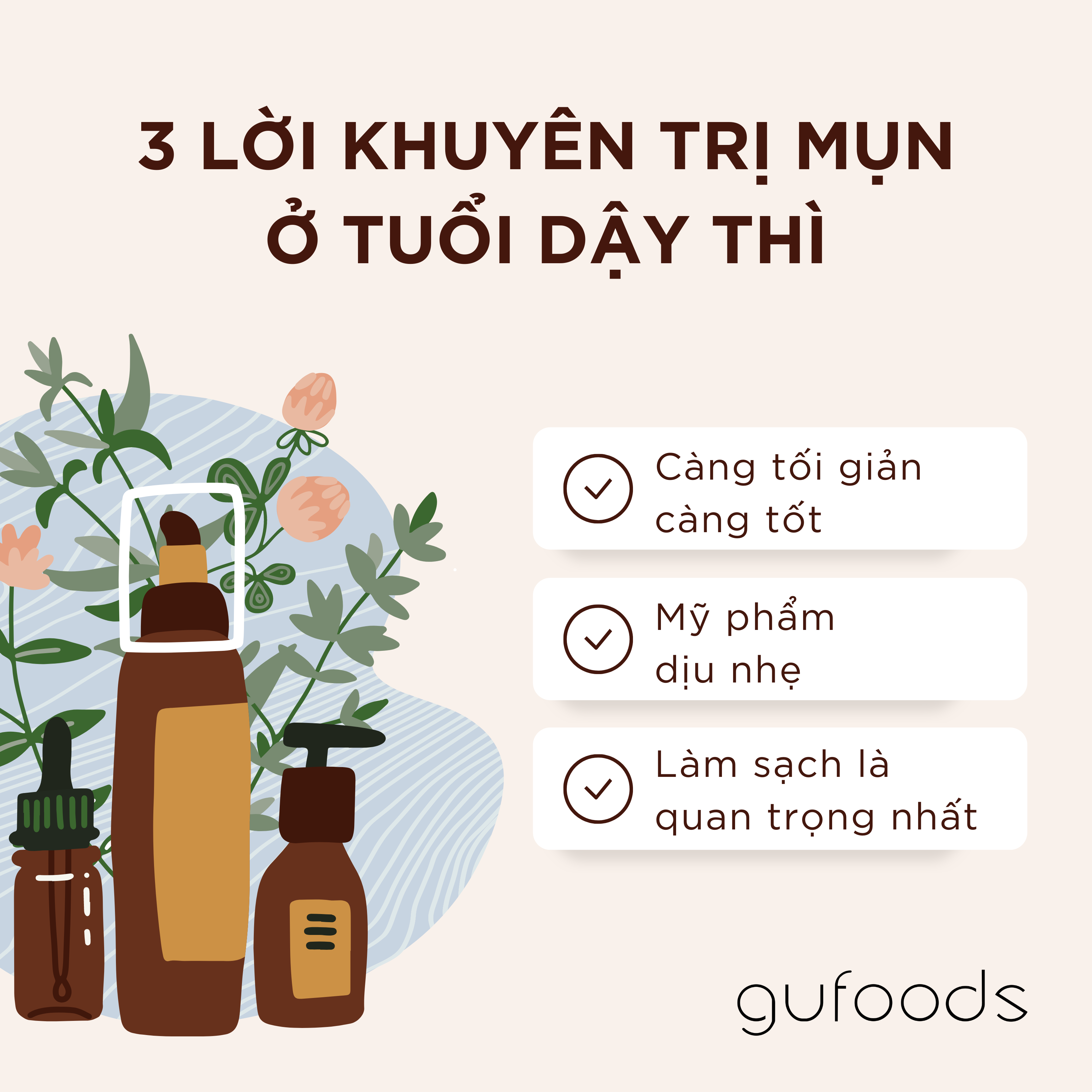 Cùng GU chăm da - 3 lời khuyên trị mụn ở tuổi dậy thì