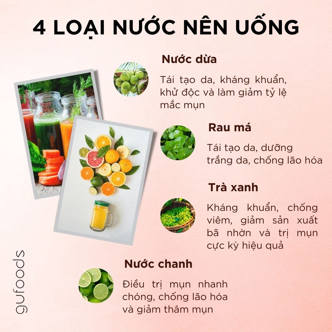 Chế độ ăn uống giúp đánh bay mụn hiệu quả