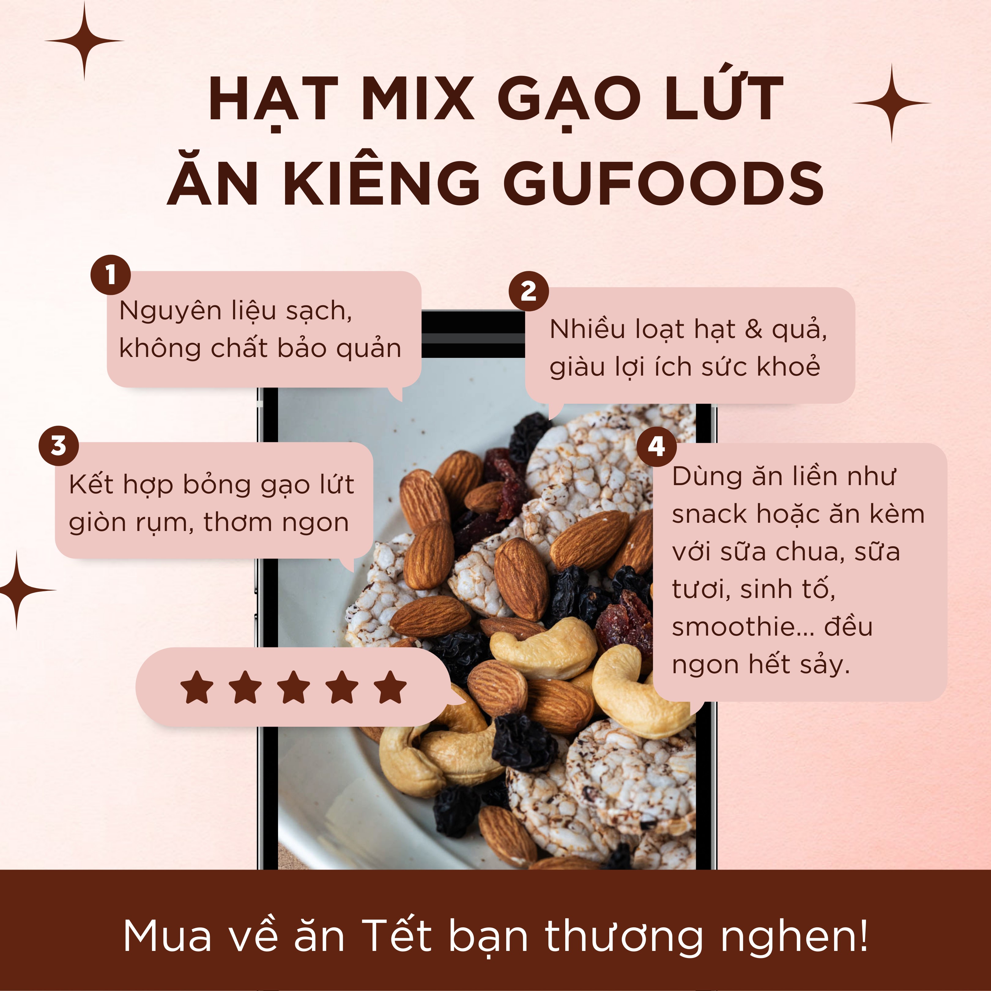 Ngôi sao tuần này - Hạt mix gạo lứt ăn kiêng GUfoods