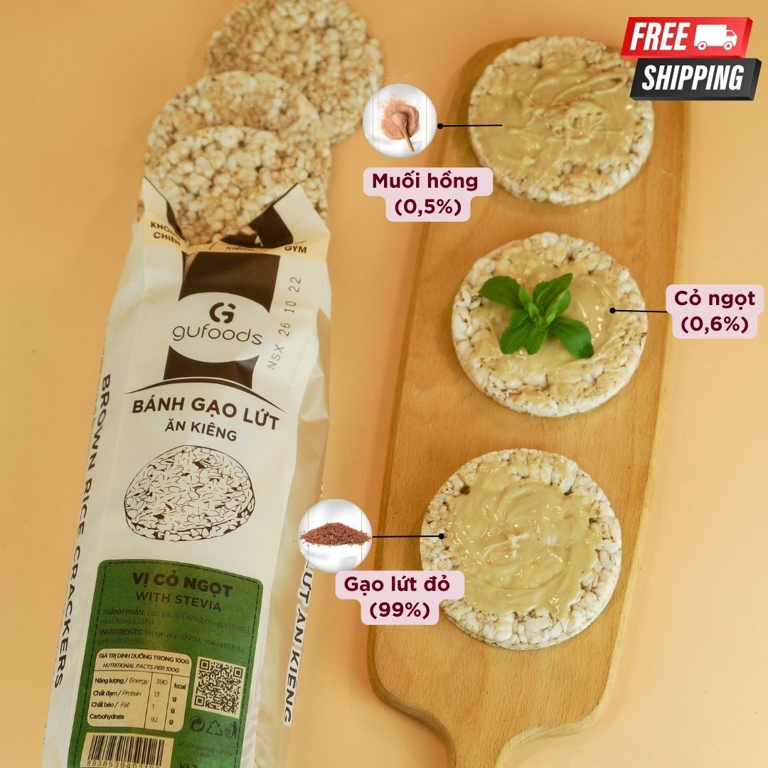 Bánh gạo lứt vị cỏ ngọt - hương vị thiên nhiên trong lành thuần túy