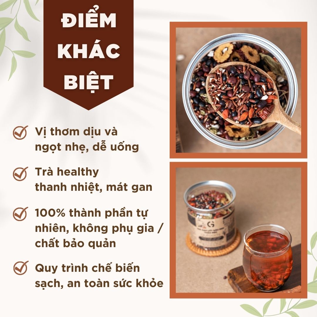 Trà gạo lứt đậu đen GUfoods - Vị thảo mộc