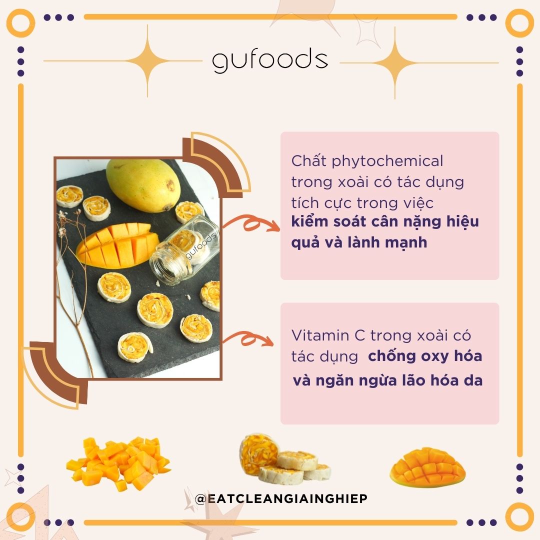 Bánh trái cây cuộn xoài