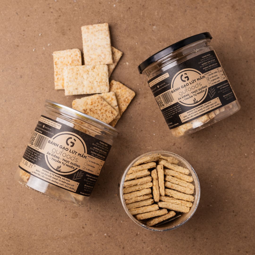 Giảm cân sau Tết healthy với bánh ăn kiêng gạo lứt mầm