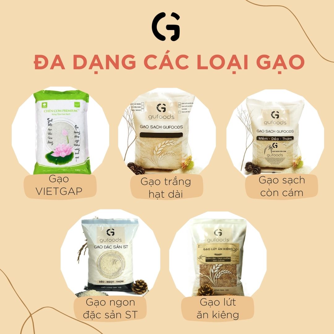 Các loại gạo mua online tại GUfoods