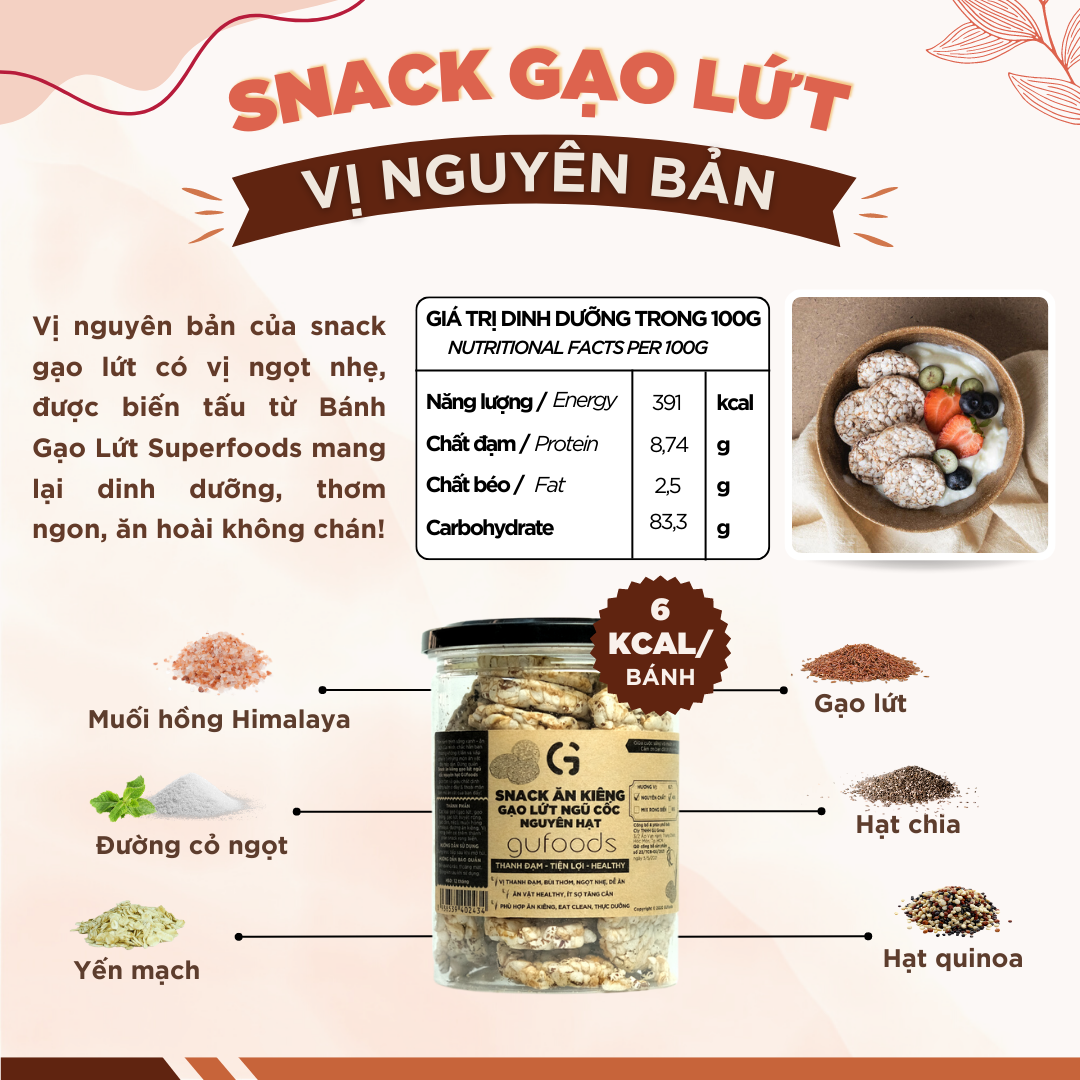 Snack GL nướng mật dừa Gufoods