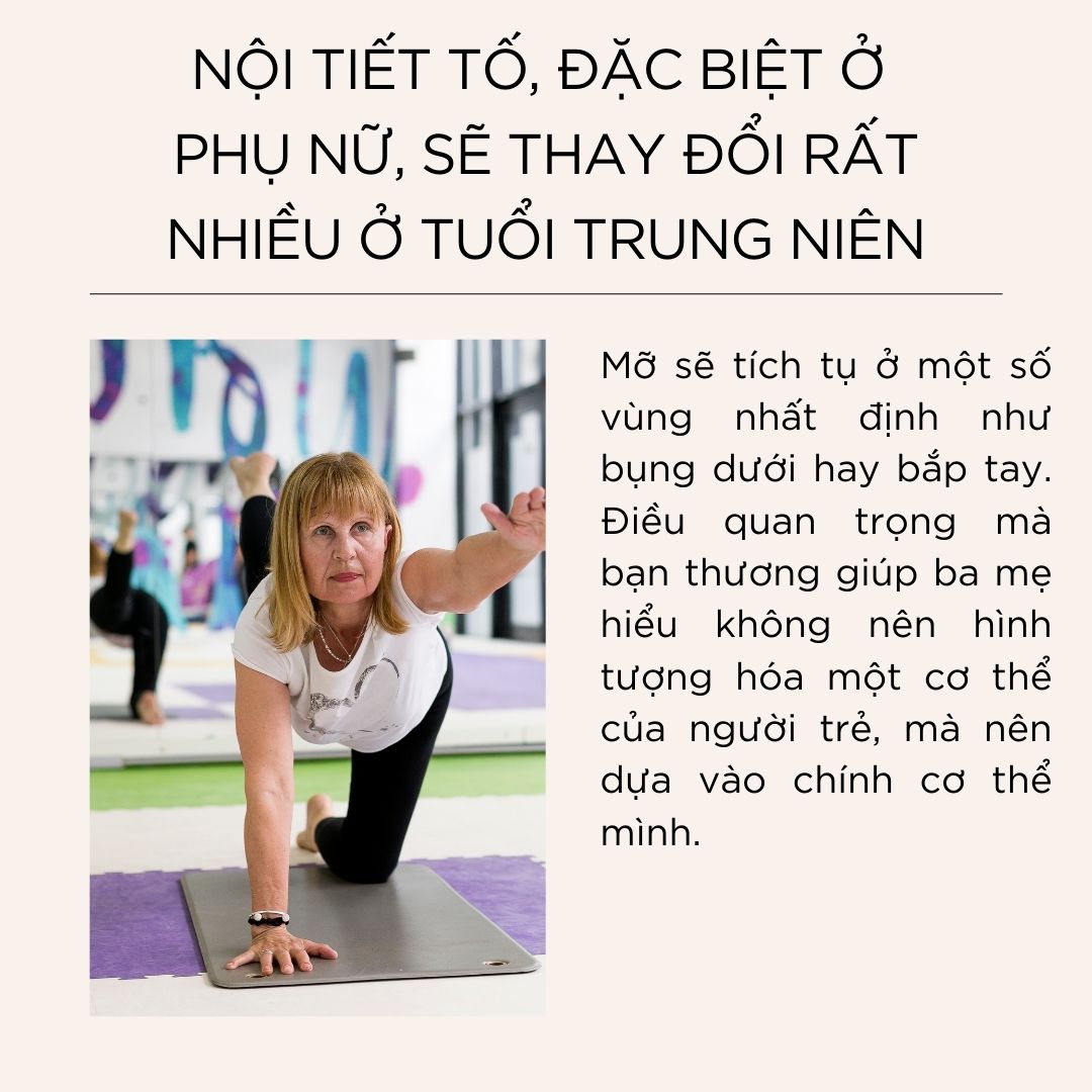 Nội tiết tố sẽ thay đổi nhiều ở tuổi trung niên