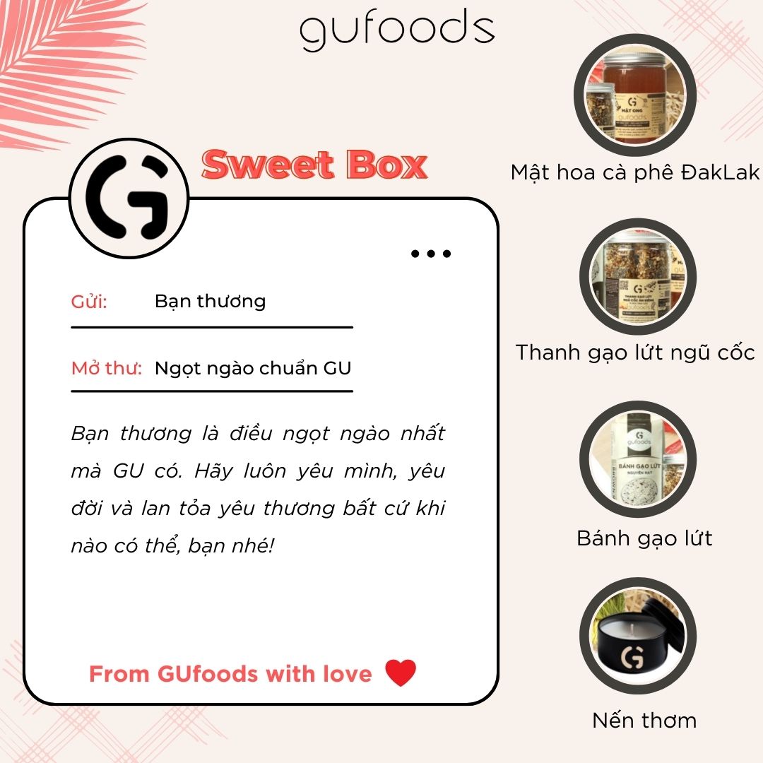 Set quà tặng GUfoods tượng trưng cho lời chúc nào dành cho bạn thương?