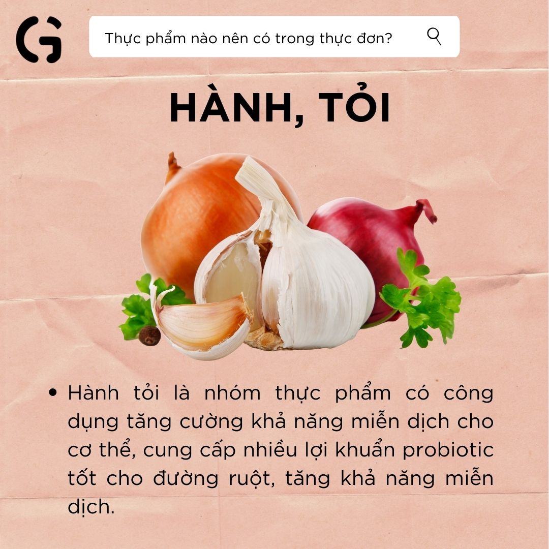 Hành, tỏi nên có trong thực đơn trước và sau khi tiêm vaccine covid-19