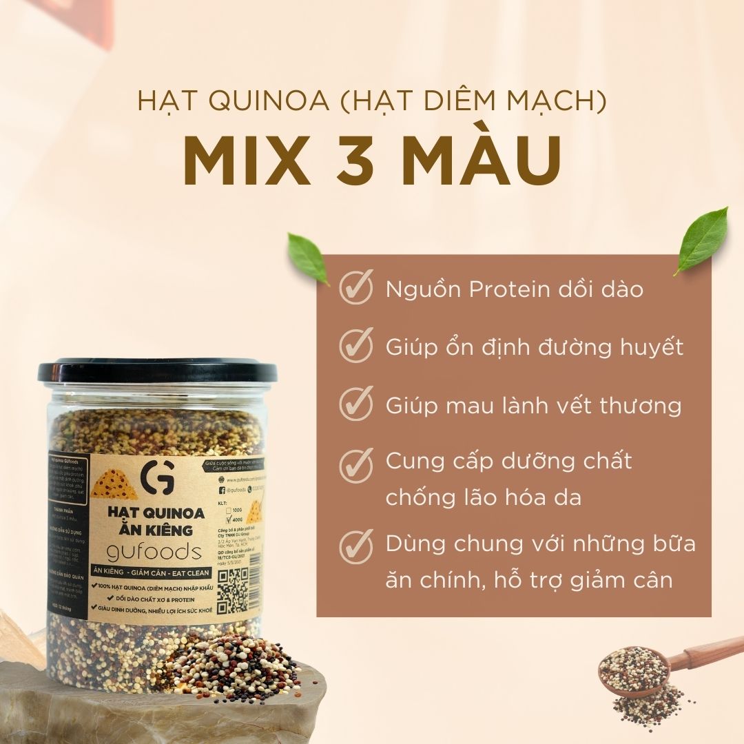 Hạt quinoa ( diêm mạch) mix 3 màu