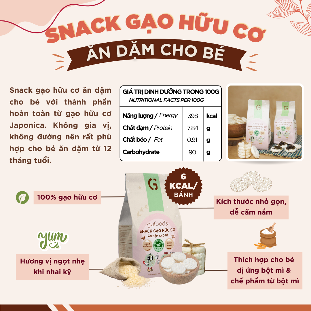 Snack gạo lứt kẹp bơ hạt điều