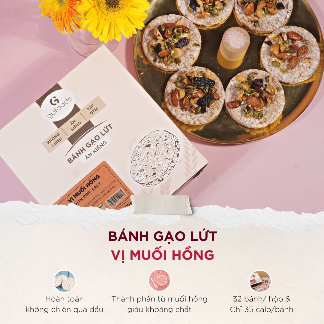 Bánh gạo lứt vị muối hồng