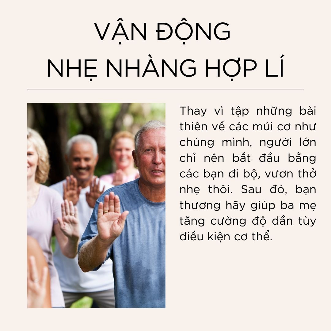 Vận động nhẹ nhàng hợp lý