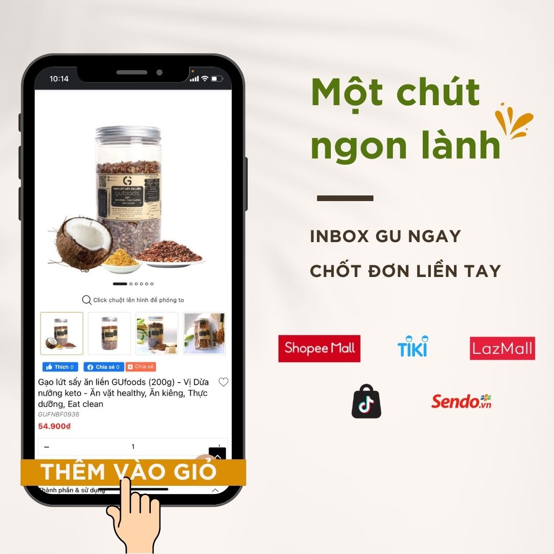Gạo lứt sấy ăn liền GUfoods
