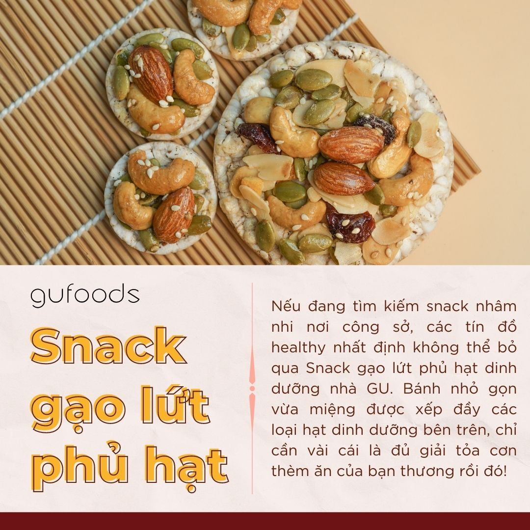 Snack gạo lứt phủ hạt GUfoods