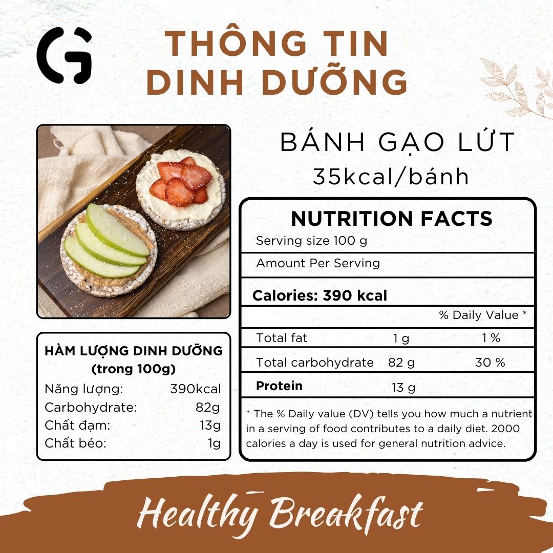 Calories trong bánh ăn kiêng gạo lứt