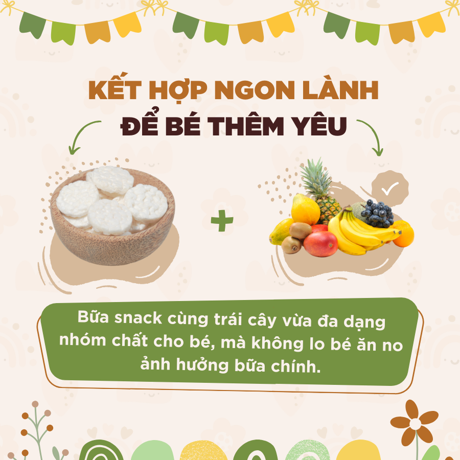 Snack gạo hữu cơ ăn dặm cho bé
