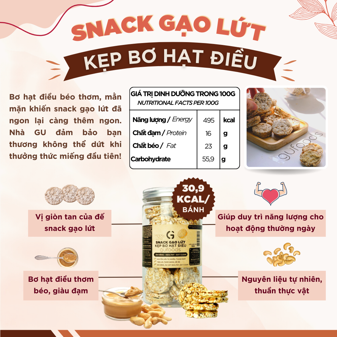 Snack GL nướng mật dừa Gufoods