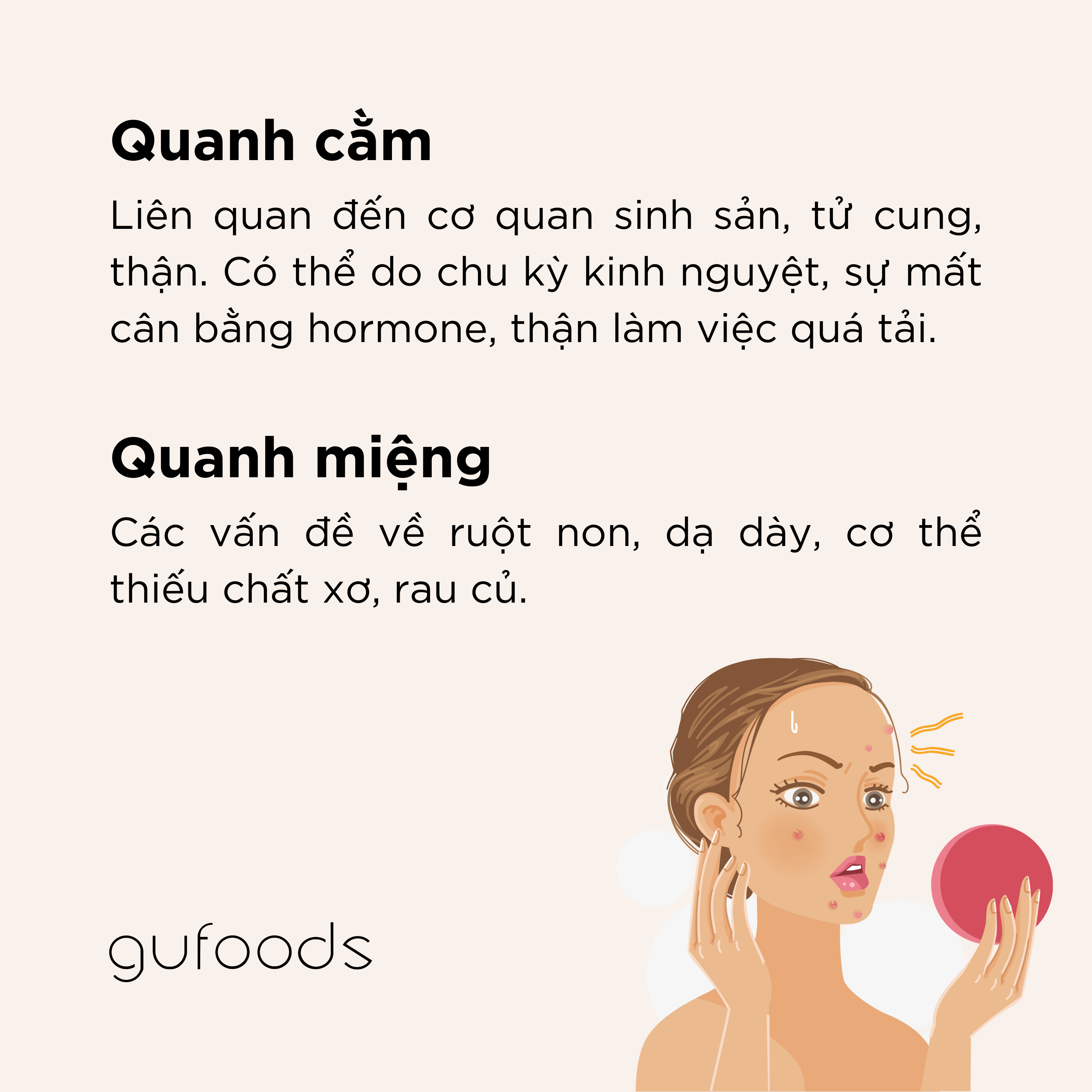 Bắt bệnh qua vị trí mụn trên khuôn mặt