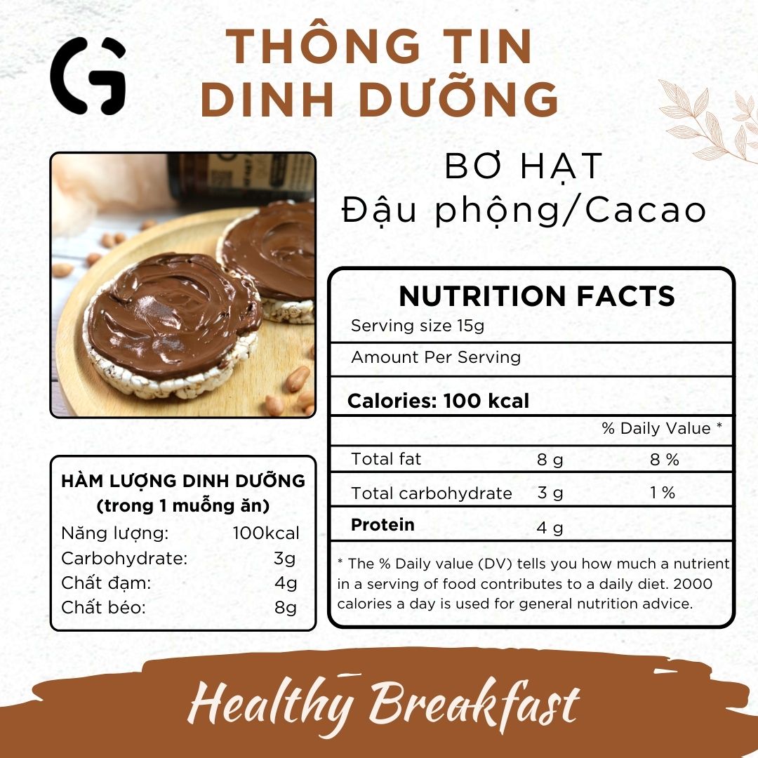 Calories trong bơ hạt ăn kiêng