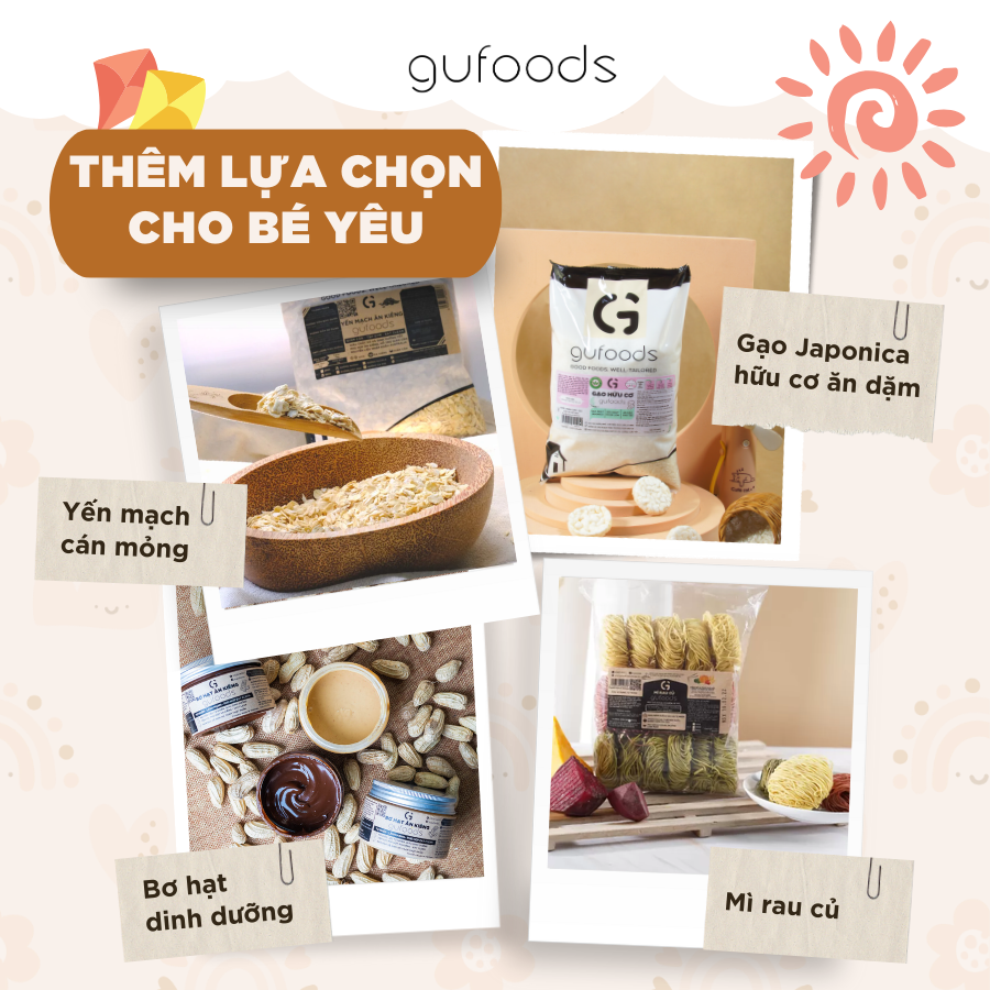 Snack gạo hữu cơ ăn dặm cho bé