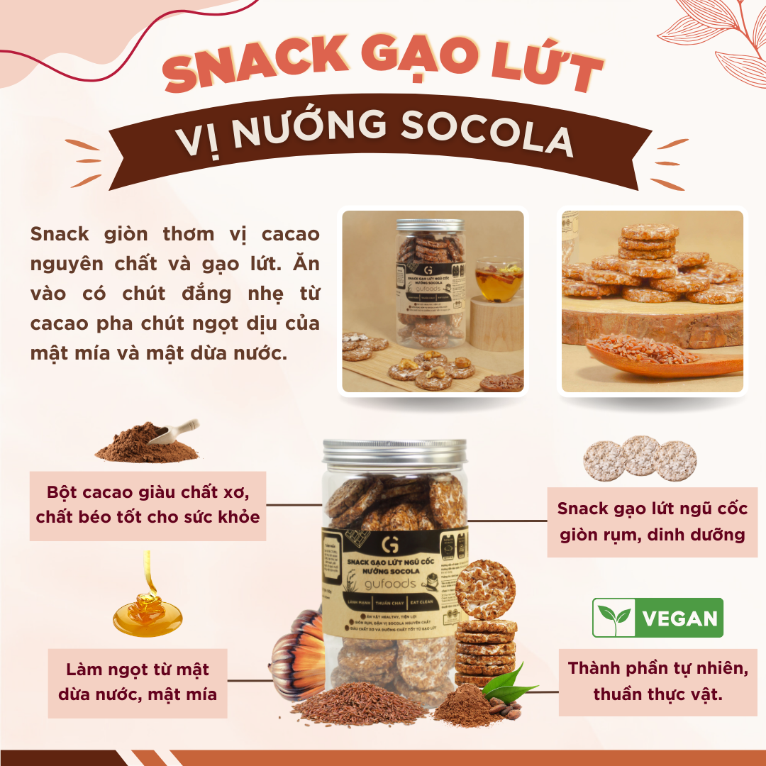 Snack gạo lứt kẹp thơm