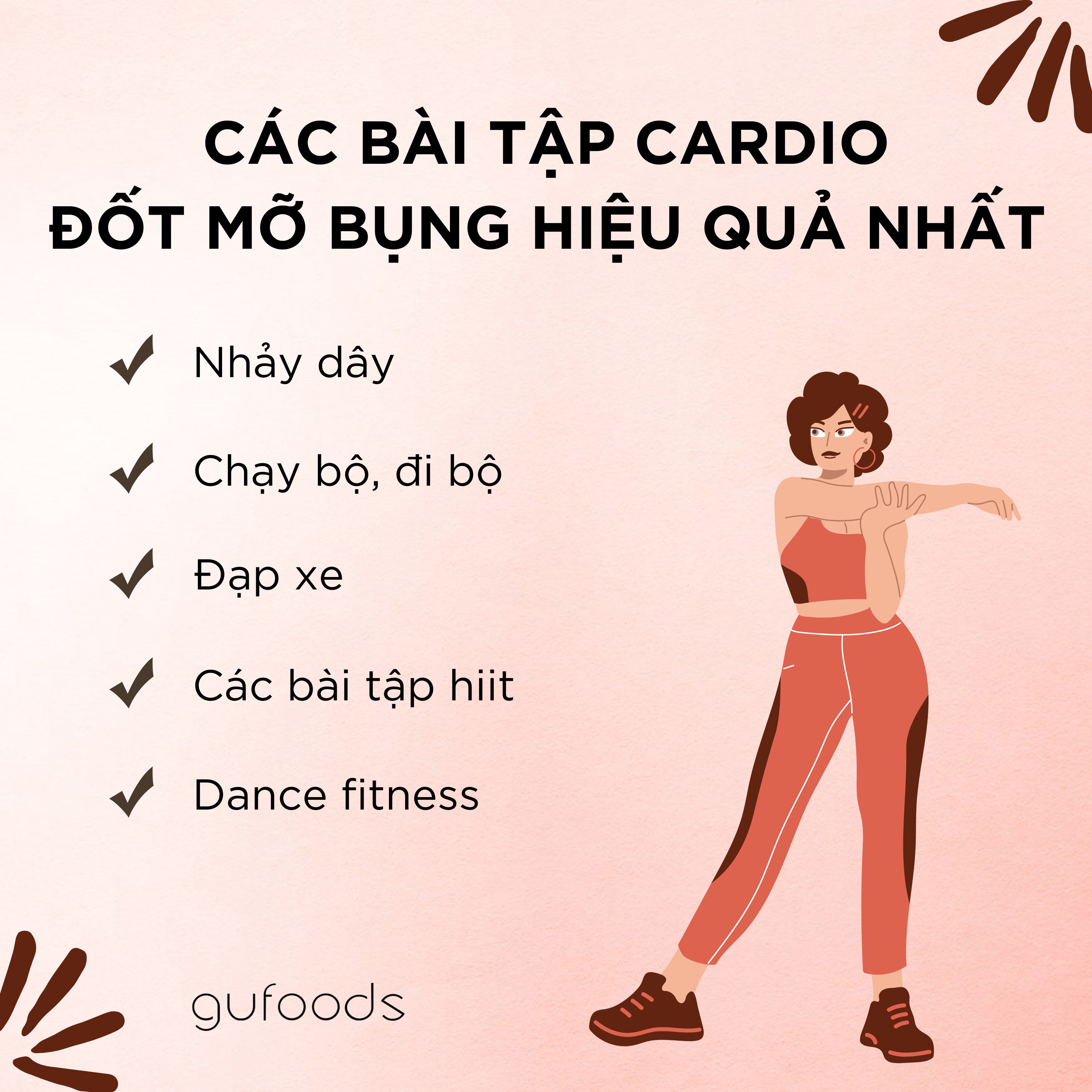 Các bài tập cardio đốt mỡ bụng hiệu quả nhất