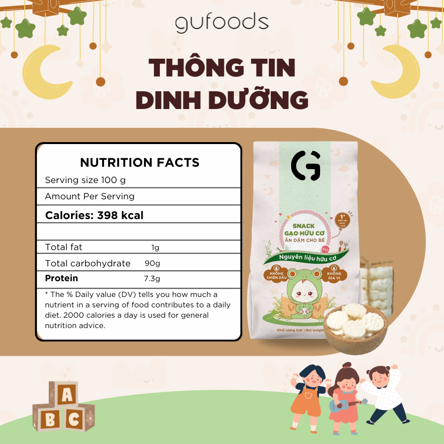 Bánh snack ăn dặm hữu cơ