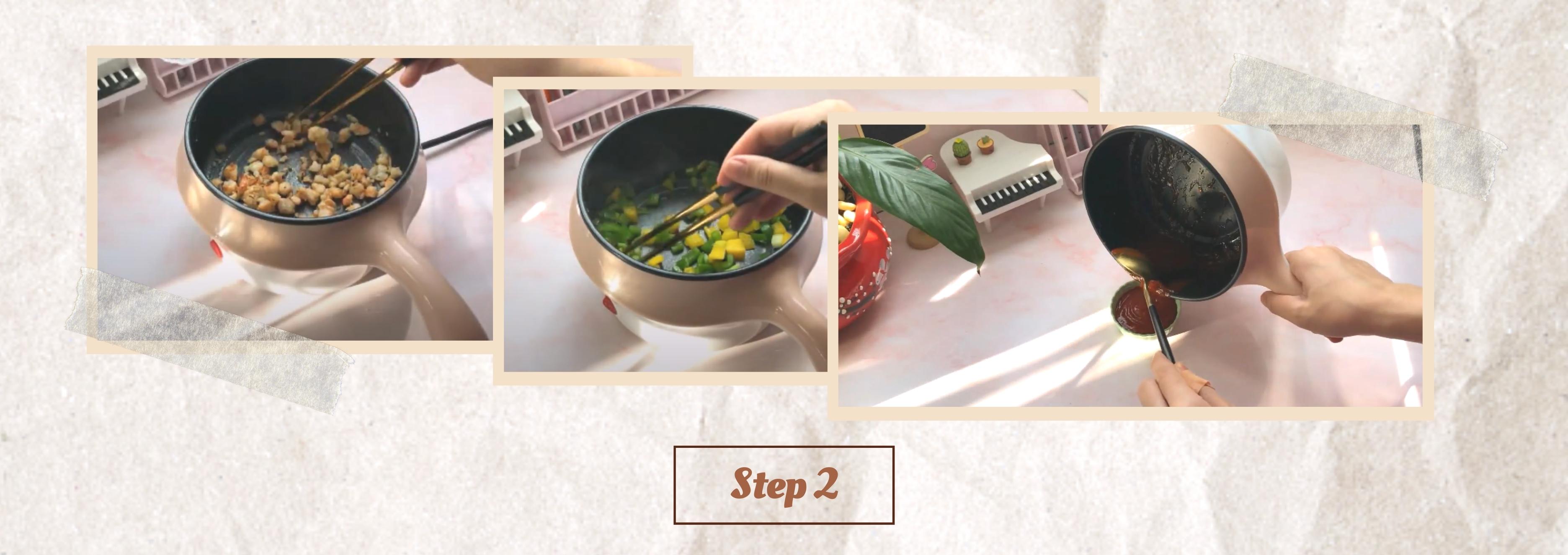 Cheese shrimp pizza - Rice cake recipes