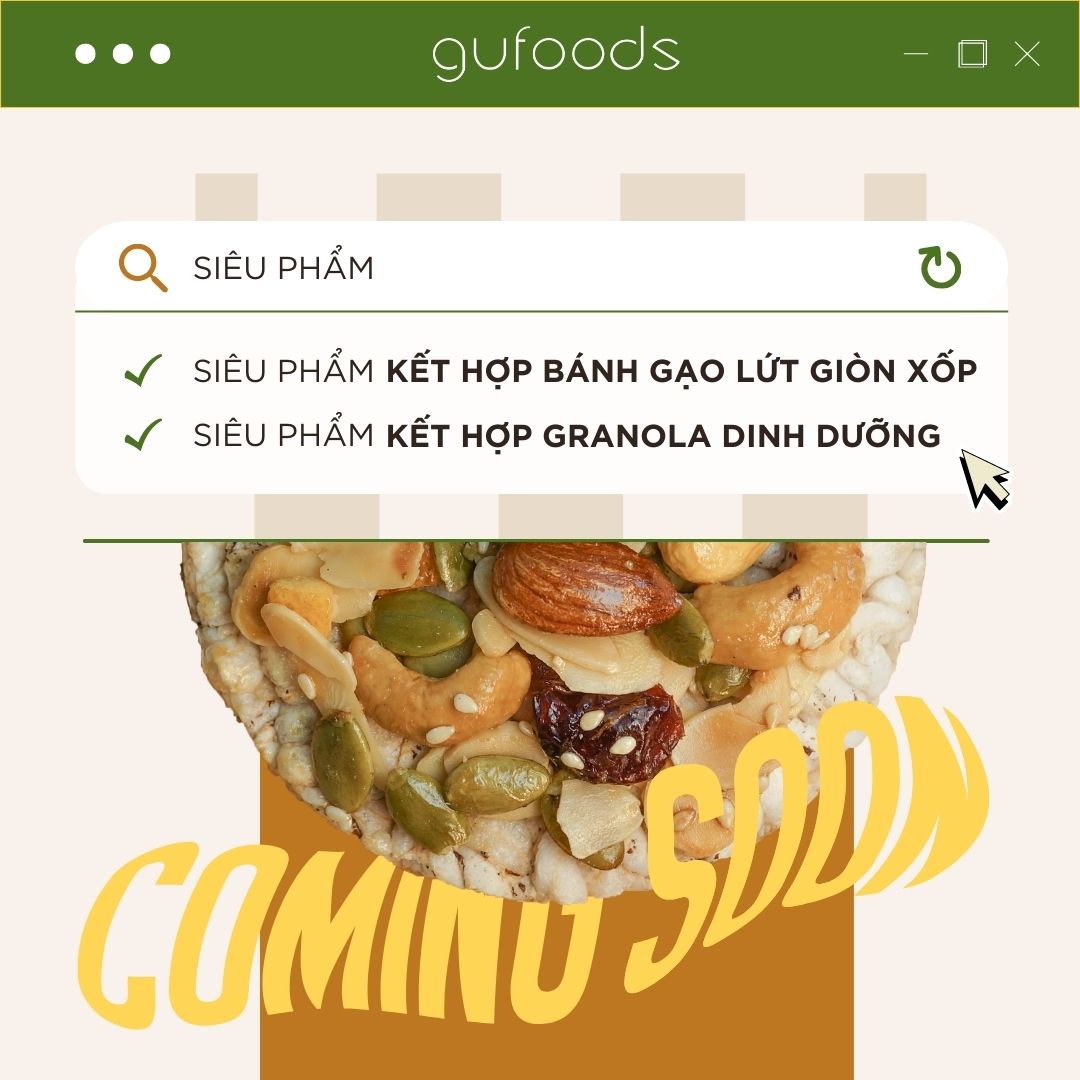 Snack gạo lứt phủ hạt granola - Tết rôm rả thêm vui