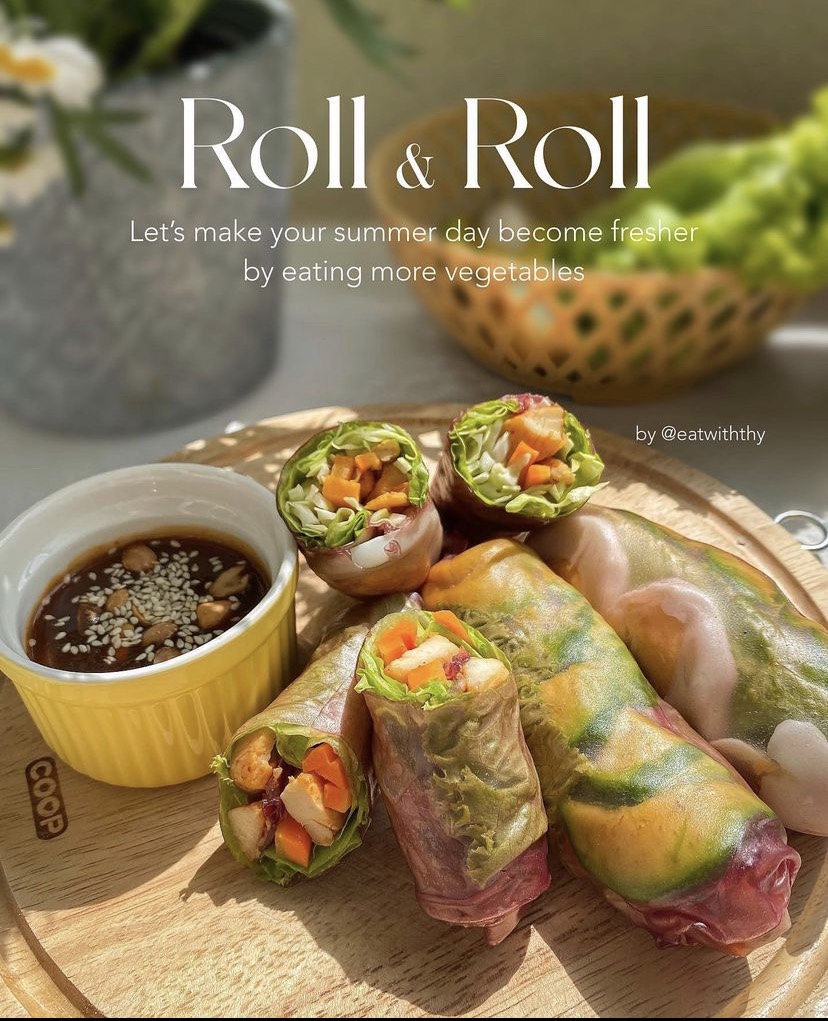 Summer roll - Bánh tráng khoai lang tím