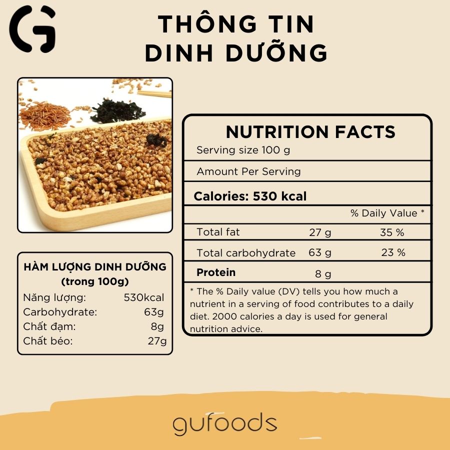 Gạo lứt sấy ăn liền GUfoods
