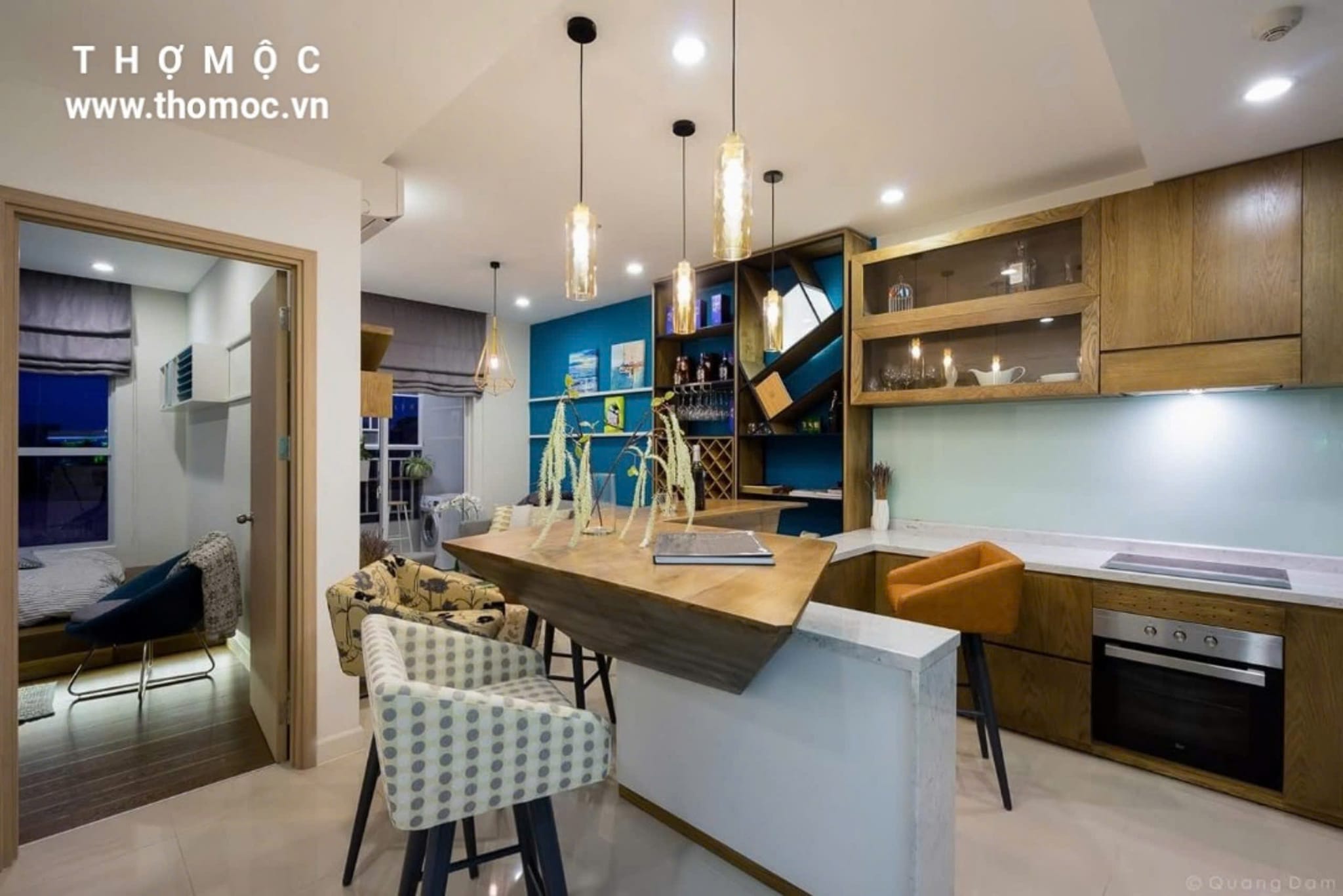 thi công quầy gỗ hcm