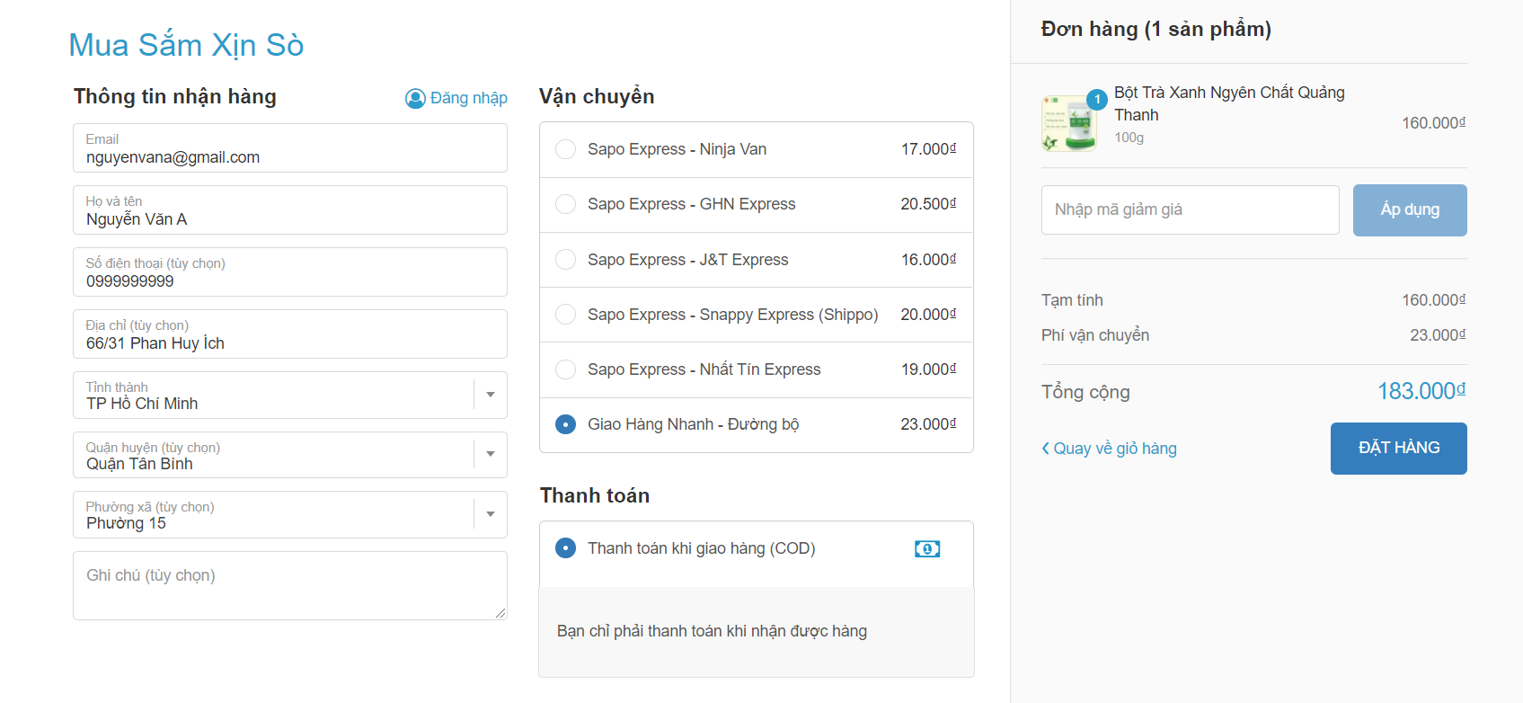 hướng dẫn mua hàng bước 3