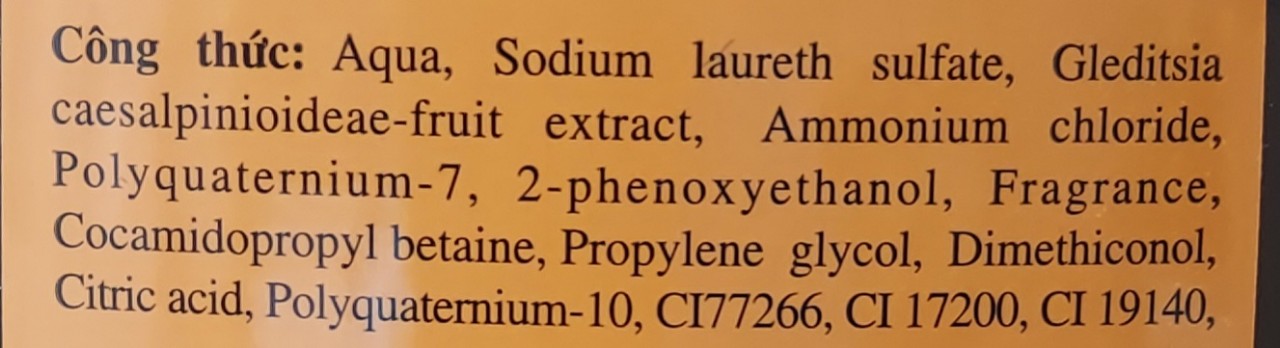 thành phần dầu gội bồ kết 750ml
