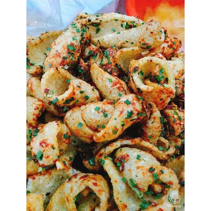 Da heo chiên giòn sốt mắm hành ớt